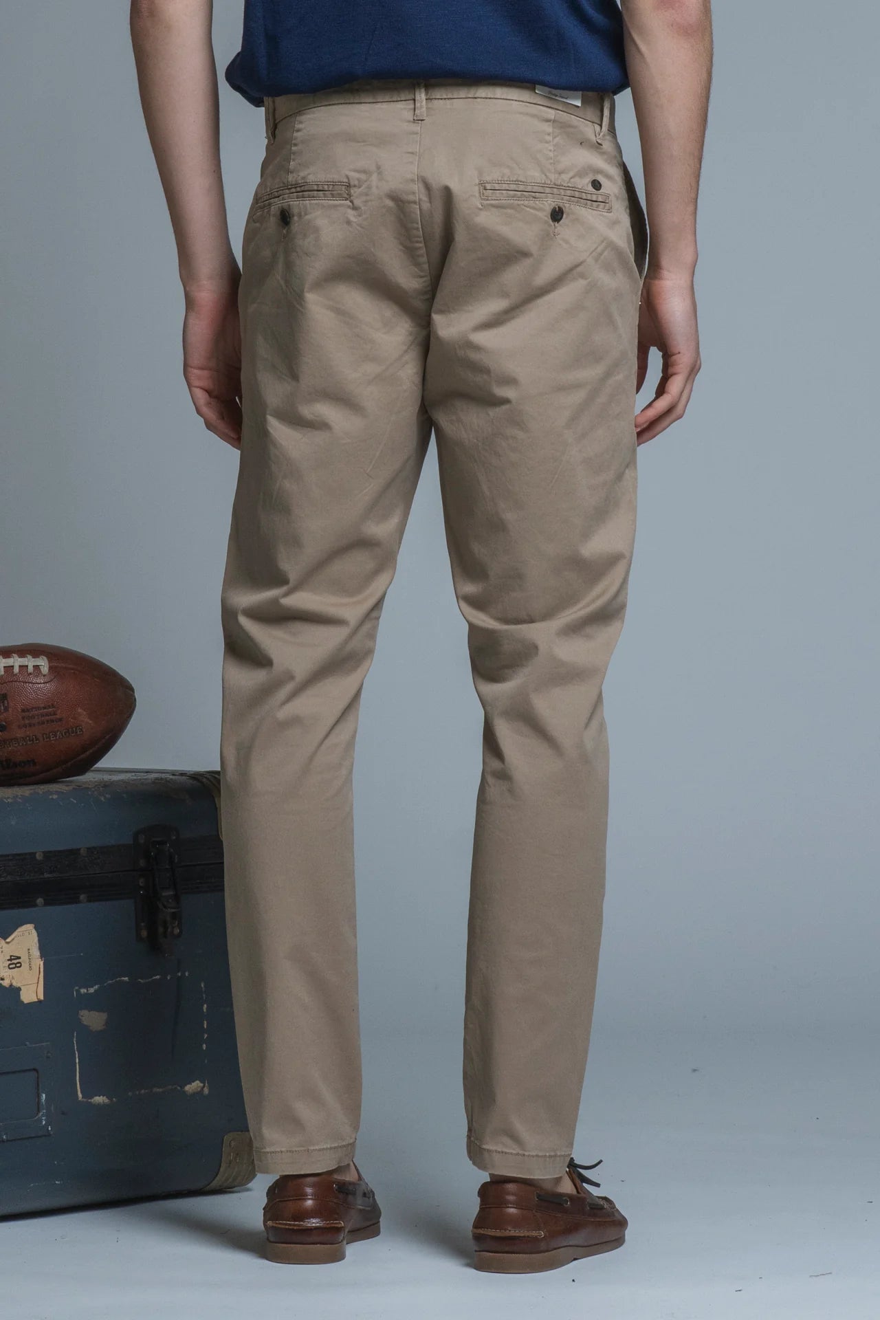 BRYAN CHINO LONG SLIM TWILL STRETCH BEIGE