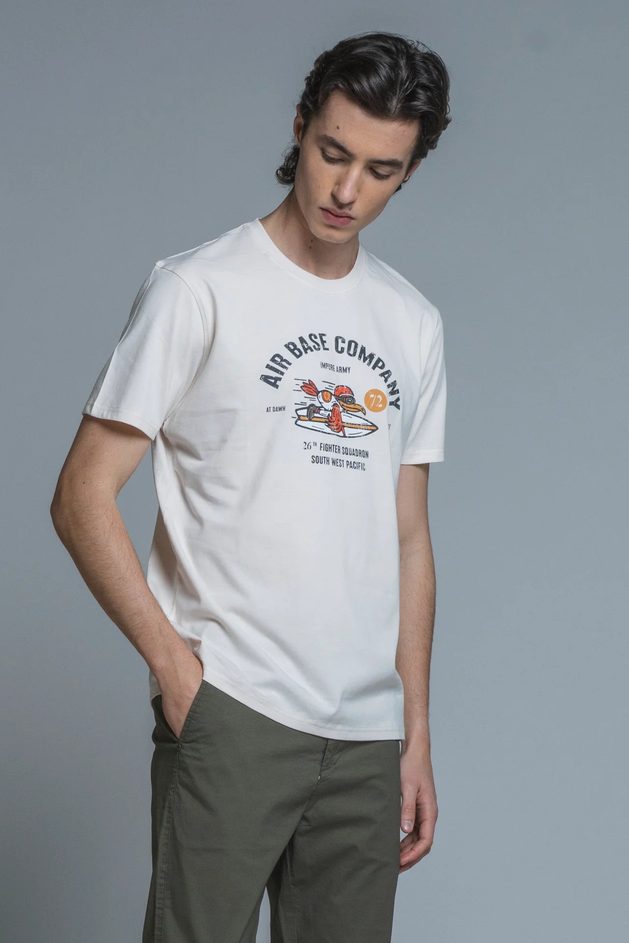 FIGHTER T-SHIRT CON STAMPA IMPURE