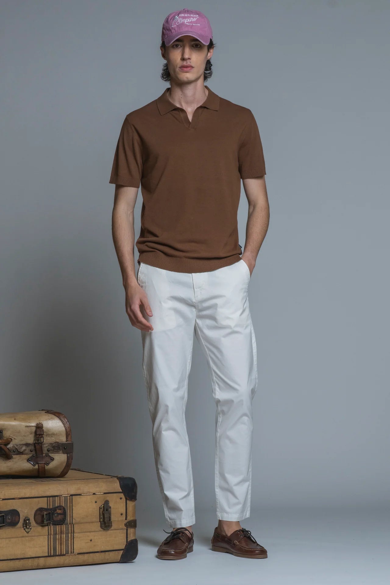 CLARK SWEATER POLO SKIPPER CHOCCOLATE