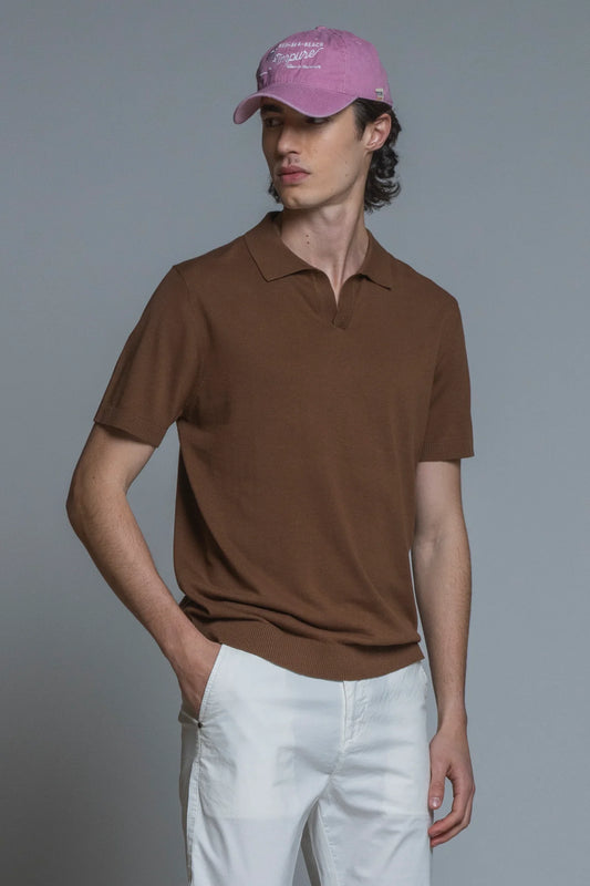 CLARK SWEATER POLO SKIPPER CHOCCOLATE