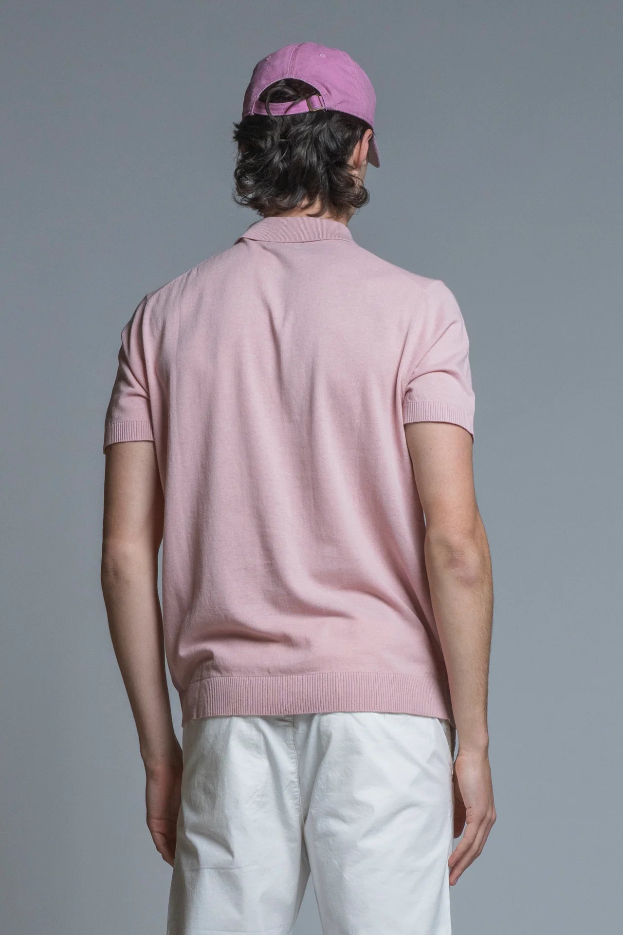 JOYCE POLO IN COTONE CRPE PINK