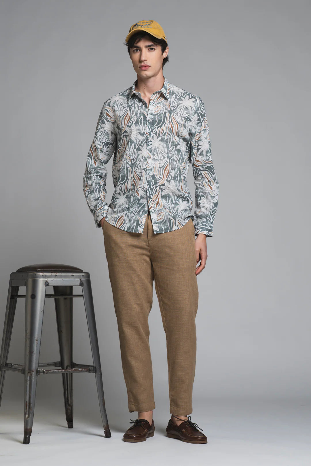 MILES PANTALACCIO IN COTONE DOBBY MUD