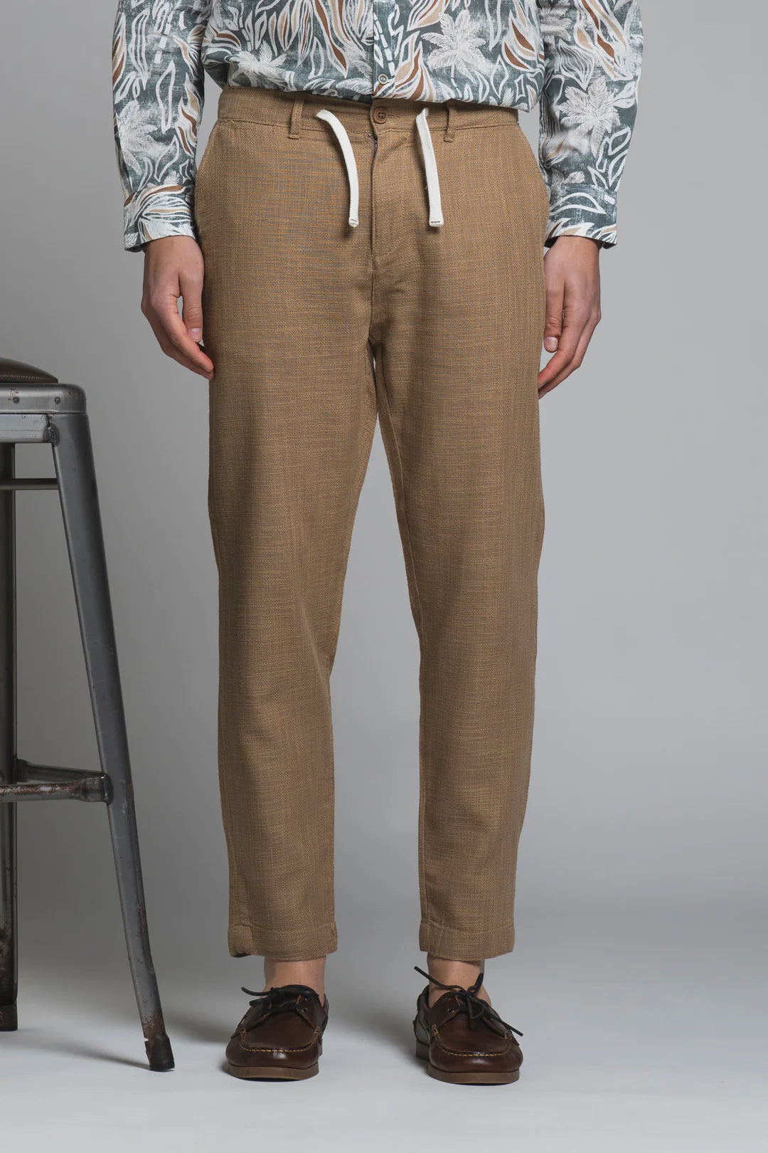 MILES PANTALACCIO IN COTONE DOBBY MUD