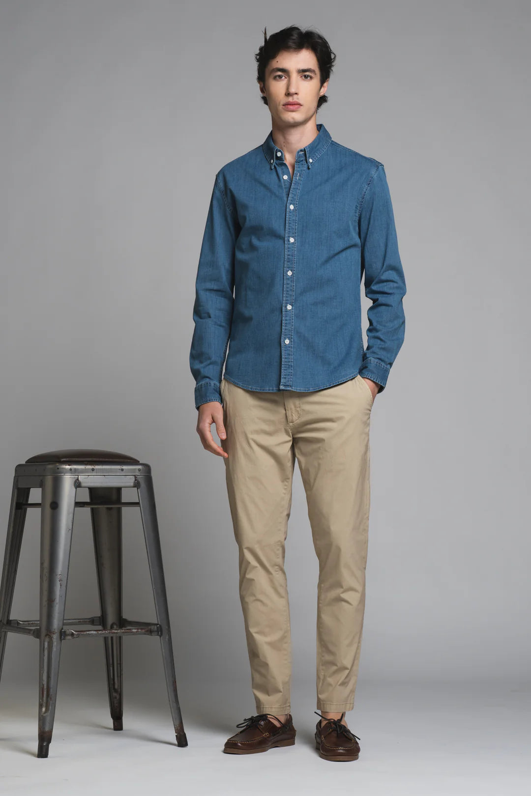 CONNOR CAMICIA IN DENIM BUTTON DOWN
