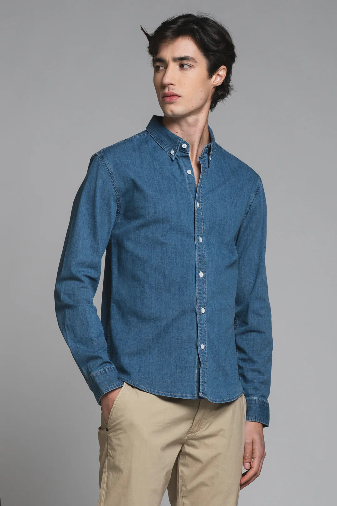 CONNOR CAMICIA IN DENIM BUTTON DOWN