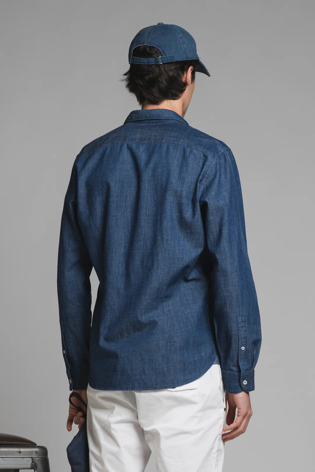 RILEY CAMICIA IN DENIM MID.BLUE