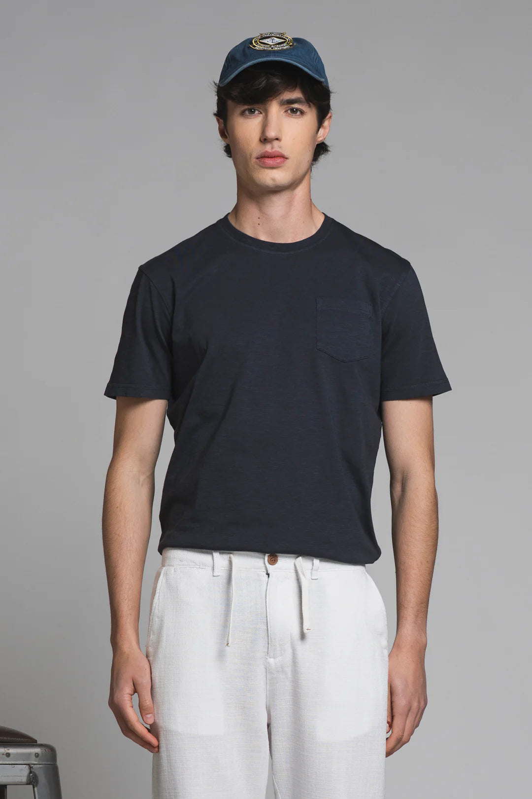 MILES PANTALACCIO IN COTONE DOBBY OFF-WHITE