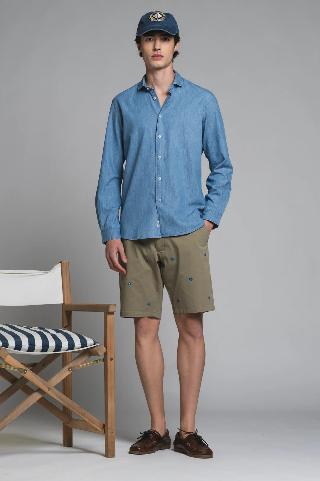 RILEY CAMICIA IN DENIM LT.BLUE