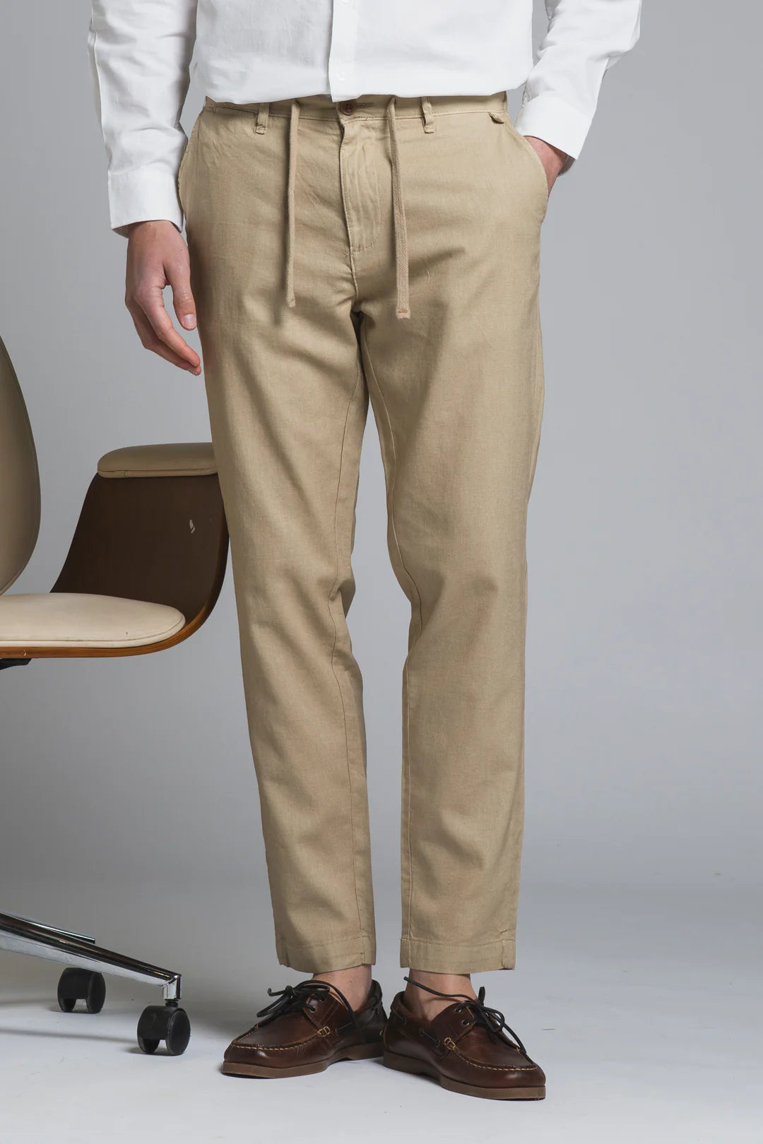 MILES PANTALACCIO IN MISTO LINO DESERT