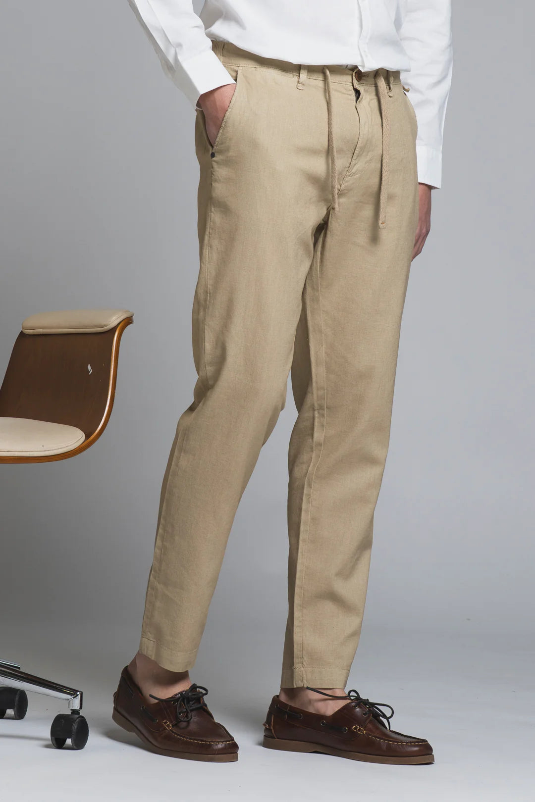MILES PANTALACCIO IN MISTO LINO DESERT