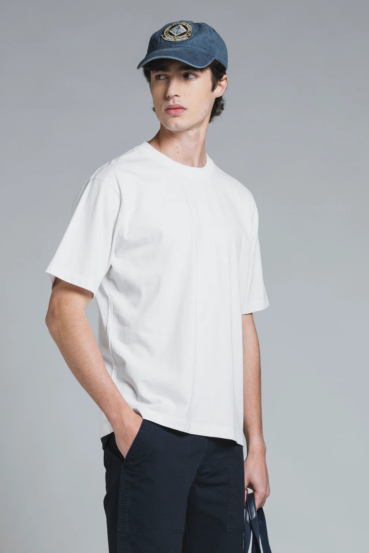 OMAR T-SHIRT IN JERSEY WHITE OVER IMPURE