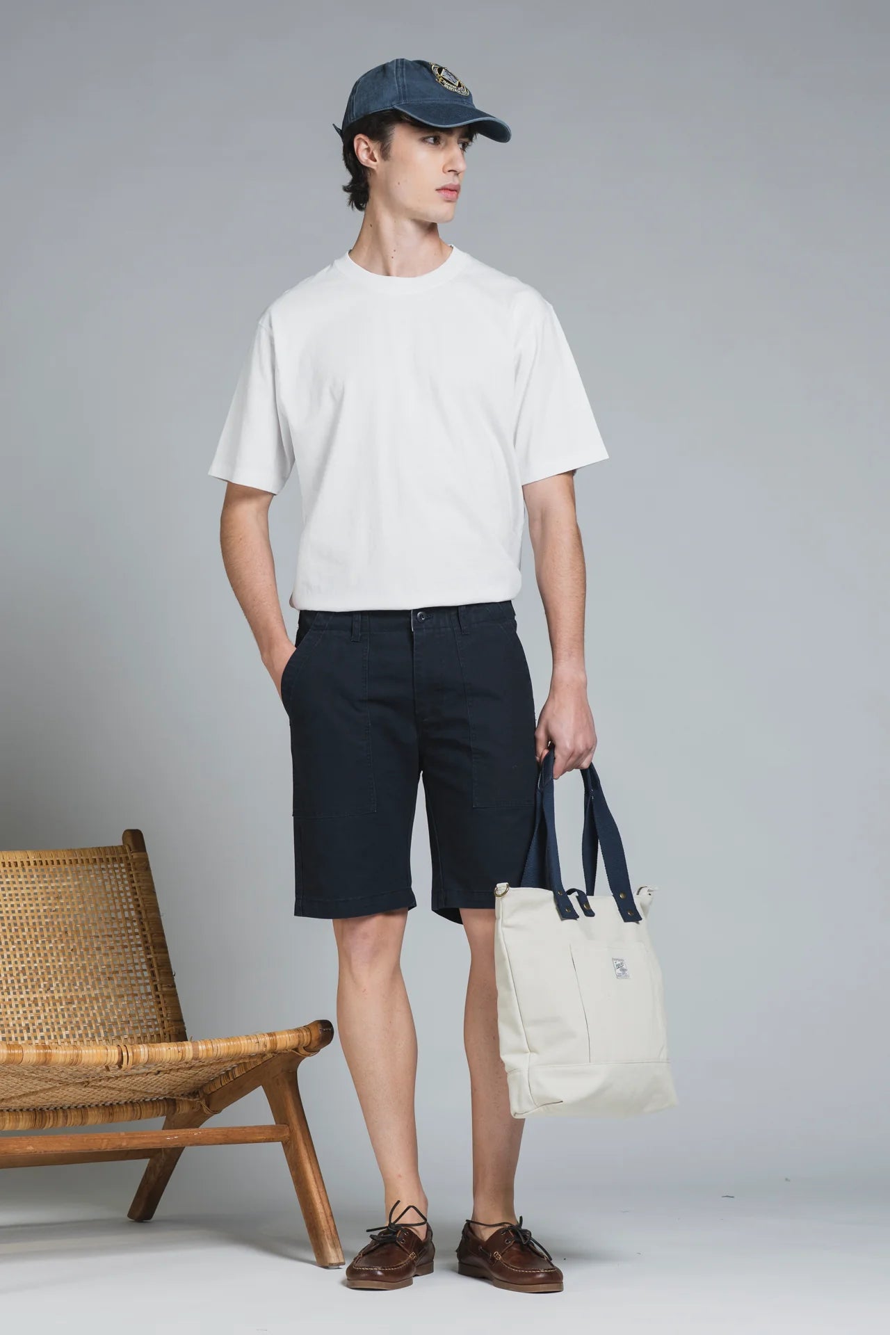 SHORT FATIGUE IN COTONE NAVY