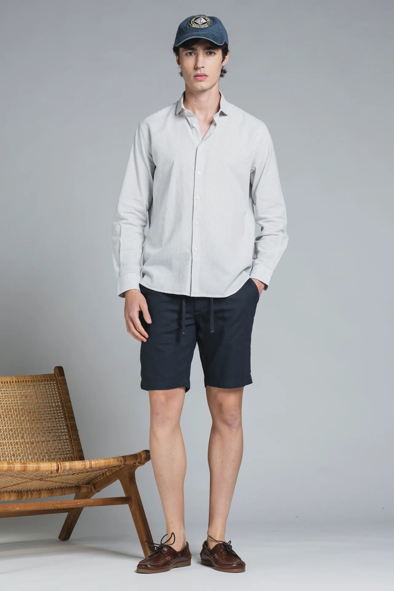 NILS SHORTS IN LINO NAVY
