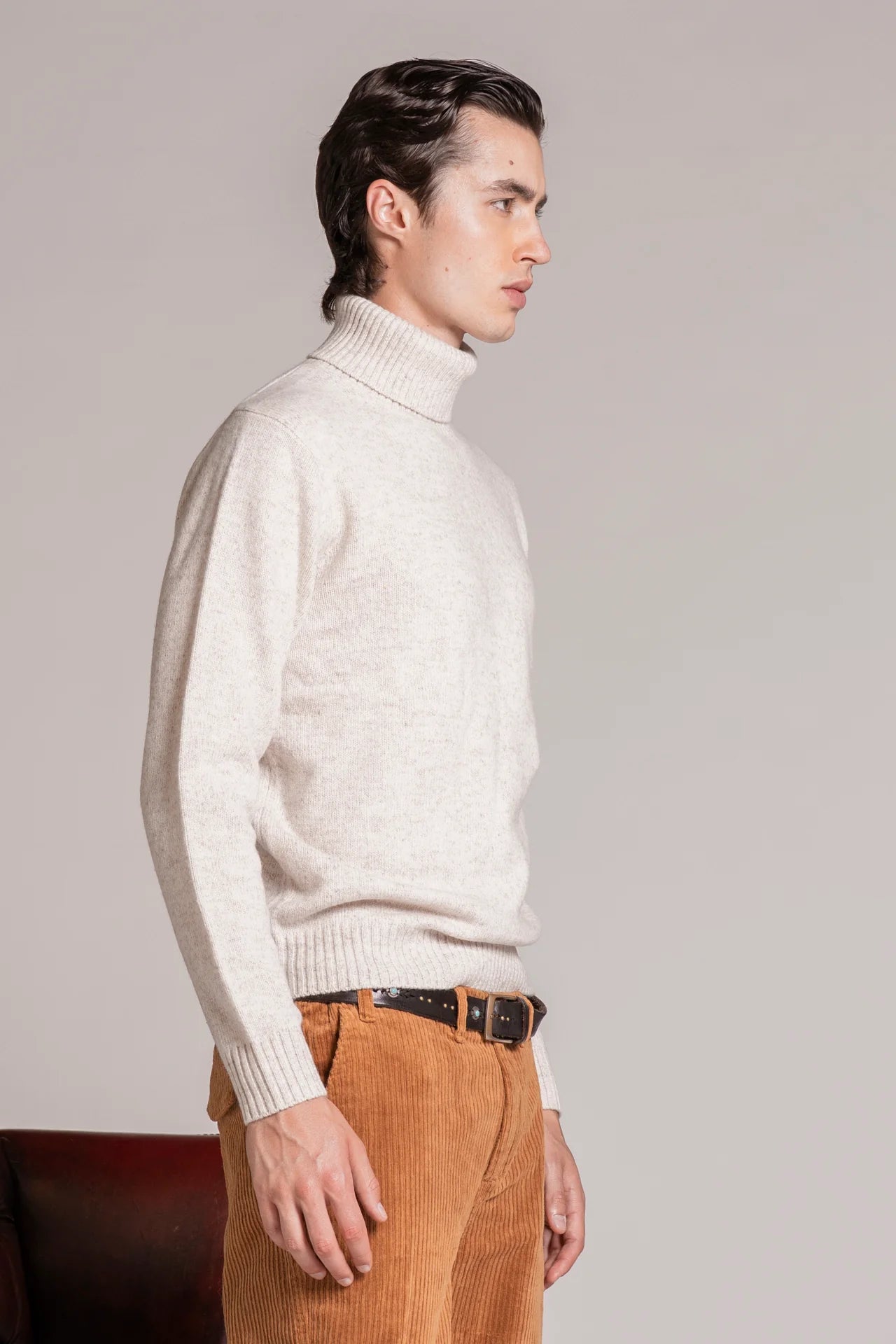 JOHN DOLCEVITA IN MOULINE' ECRU'