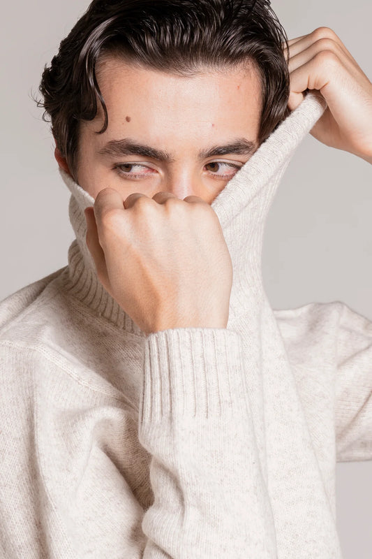 JOHN DOLCEVITA IN MOULINE' ECRU'