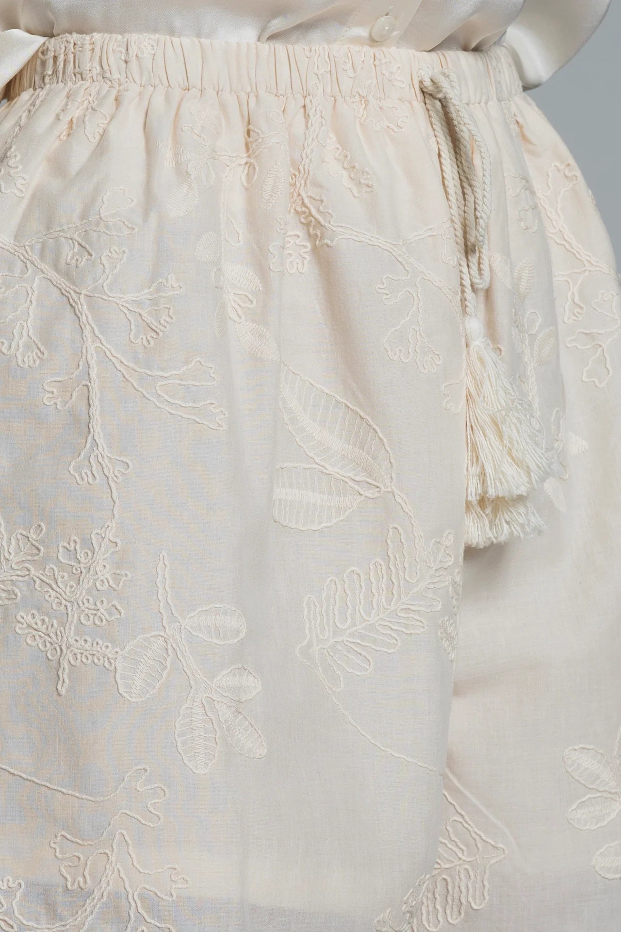 SUSY SHORTS IN PURO COTONE IVORY