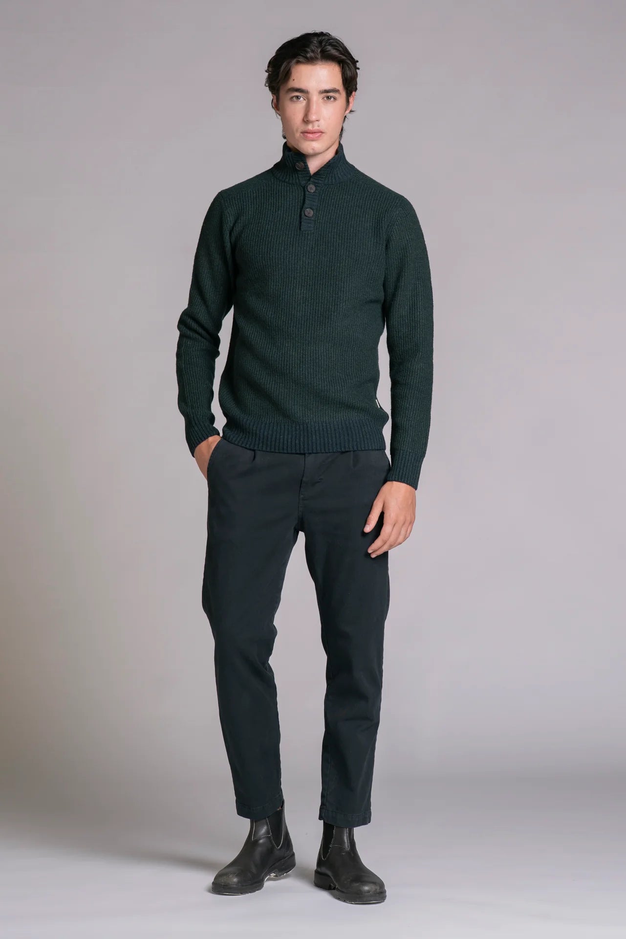 JOSEPH SERAFINO IN LAMBSWOOL GREEN