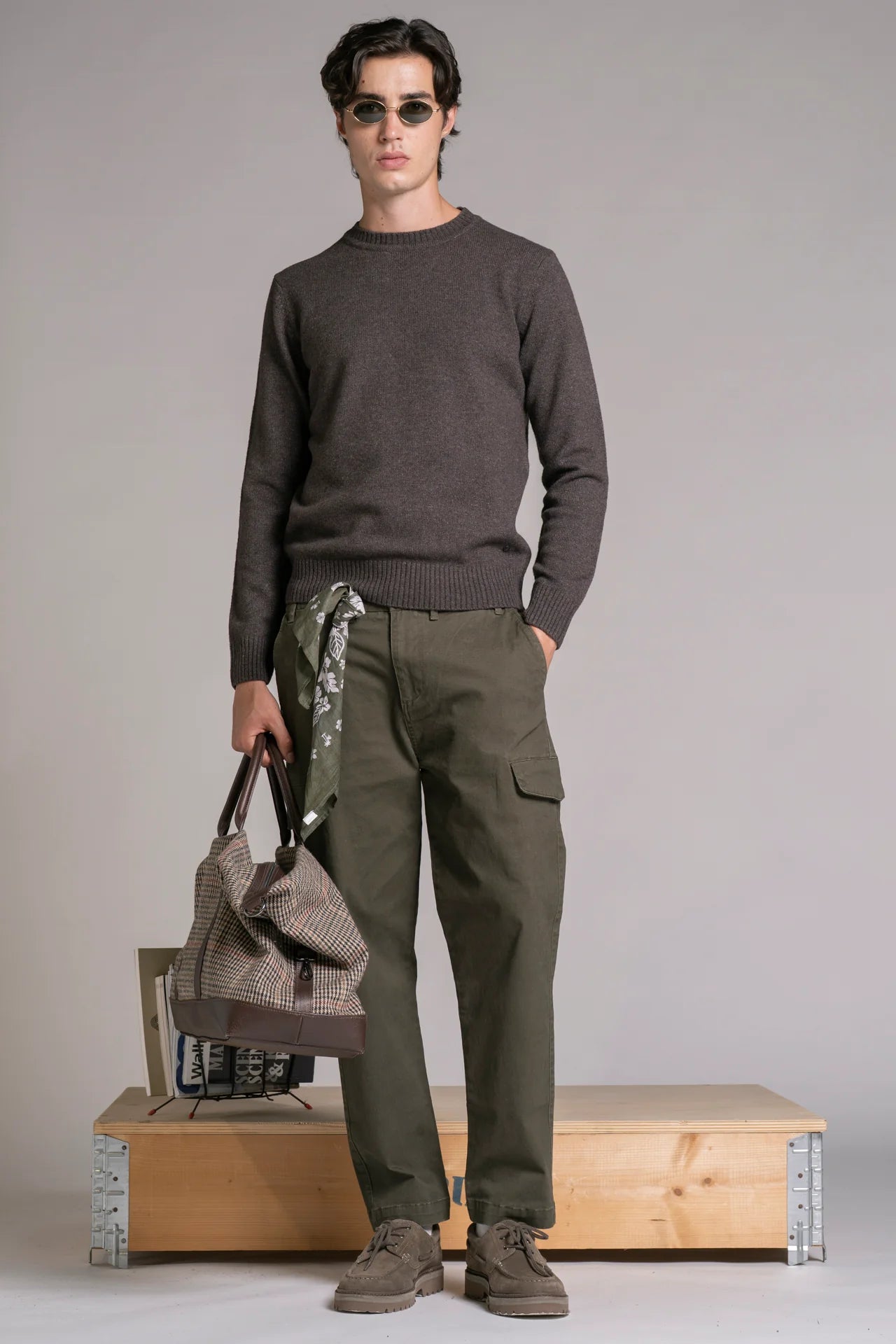 CHARLIE SWEATER IN LAMBSWOOL BROWN