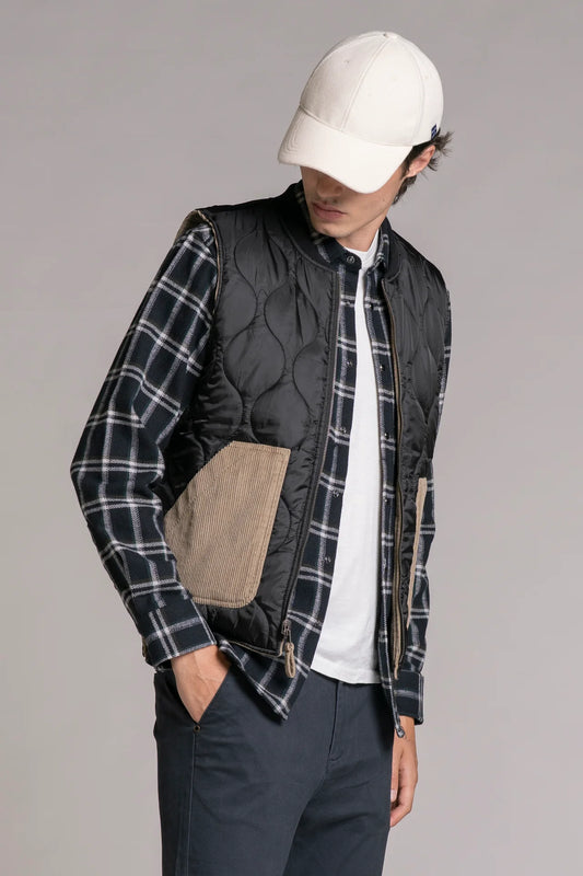 MARTIN GILET IN CORDUROY REVERSIBILE