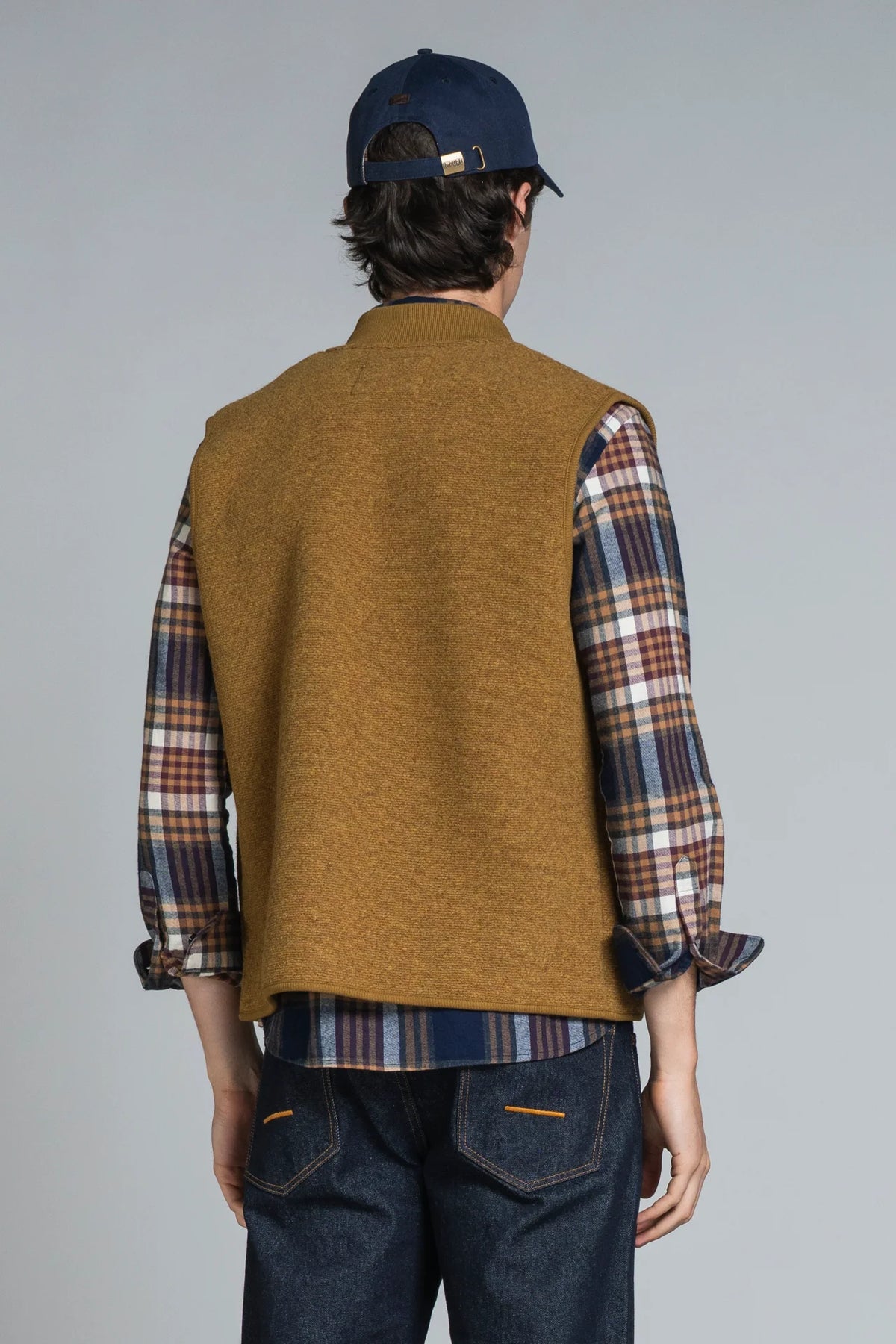 IMPURE DEAN GILET IN LANA COTTA OCRA