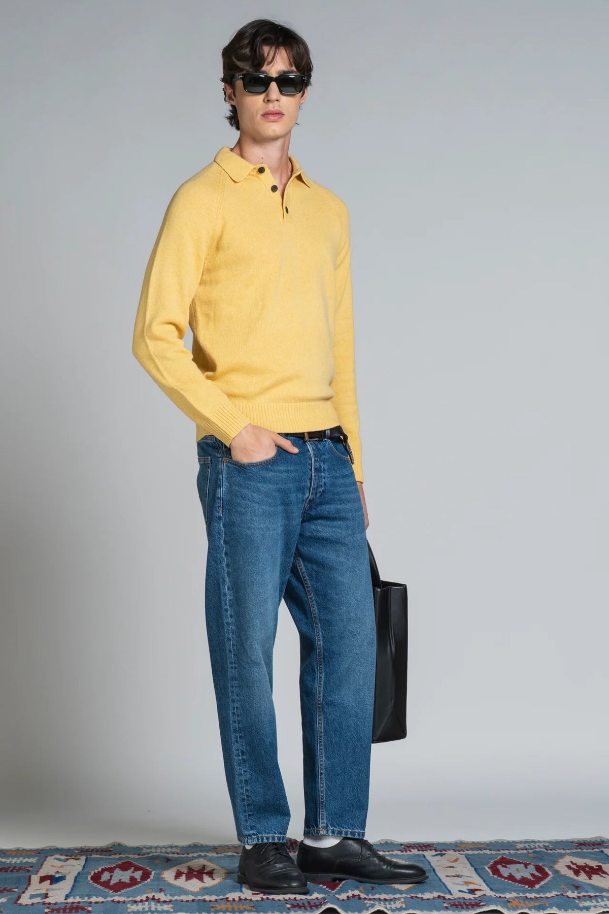 IMPURE COLIN POLO IN LAMBSWOOL LT.YELLOW