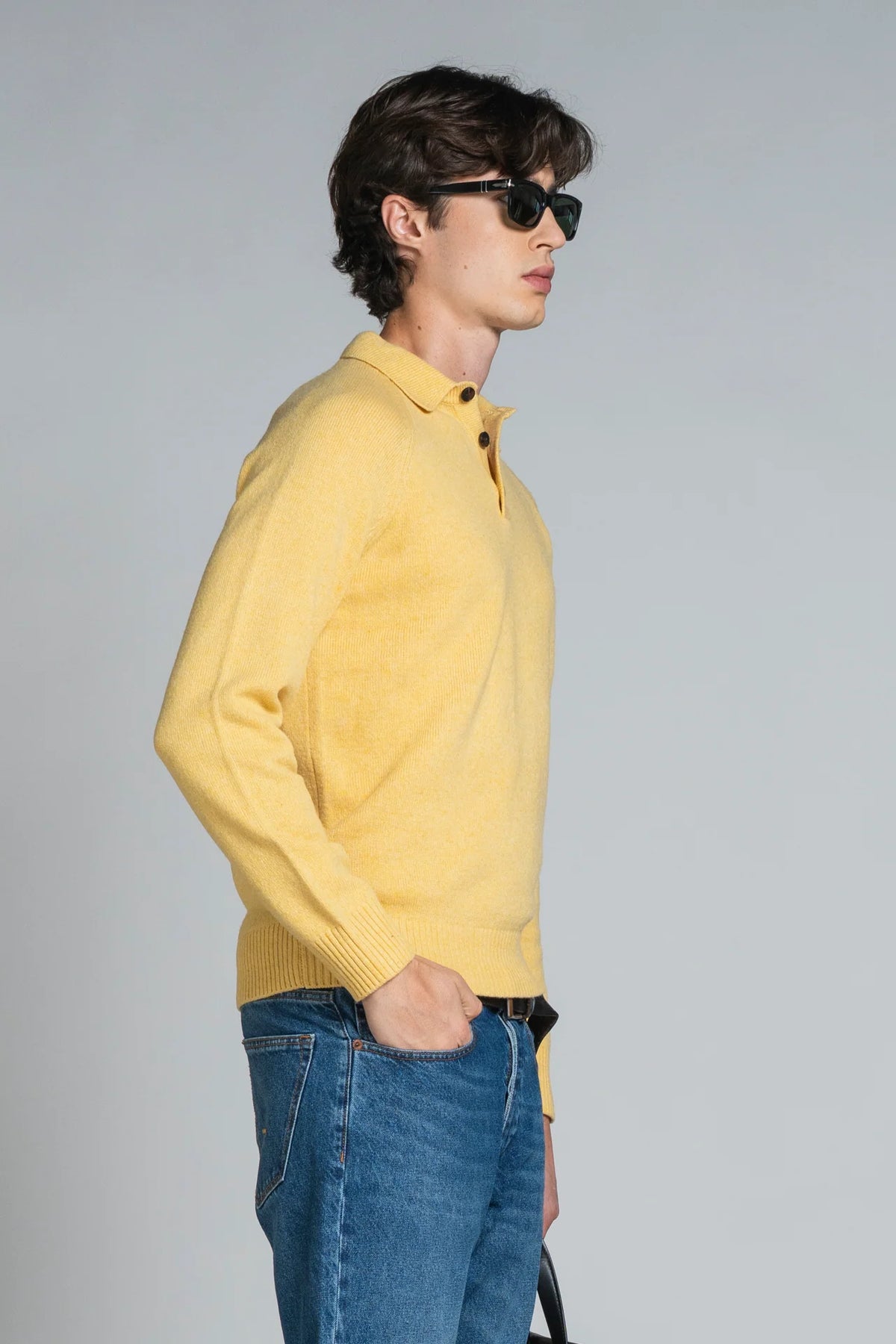 IMPURE COLIN POLO IN LAMBSWOOL LT.YELLOW