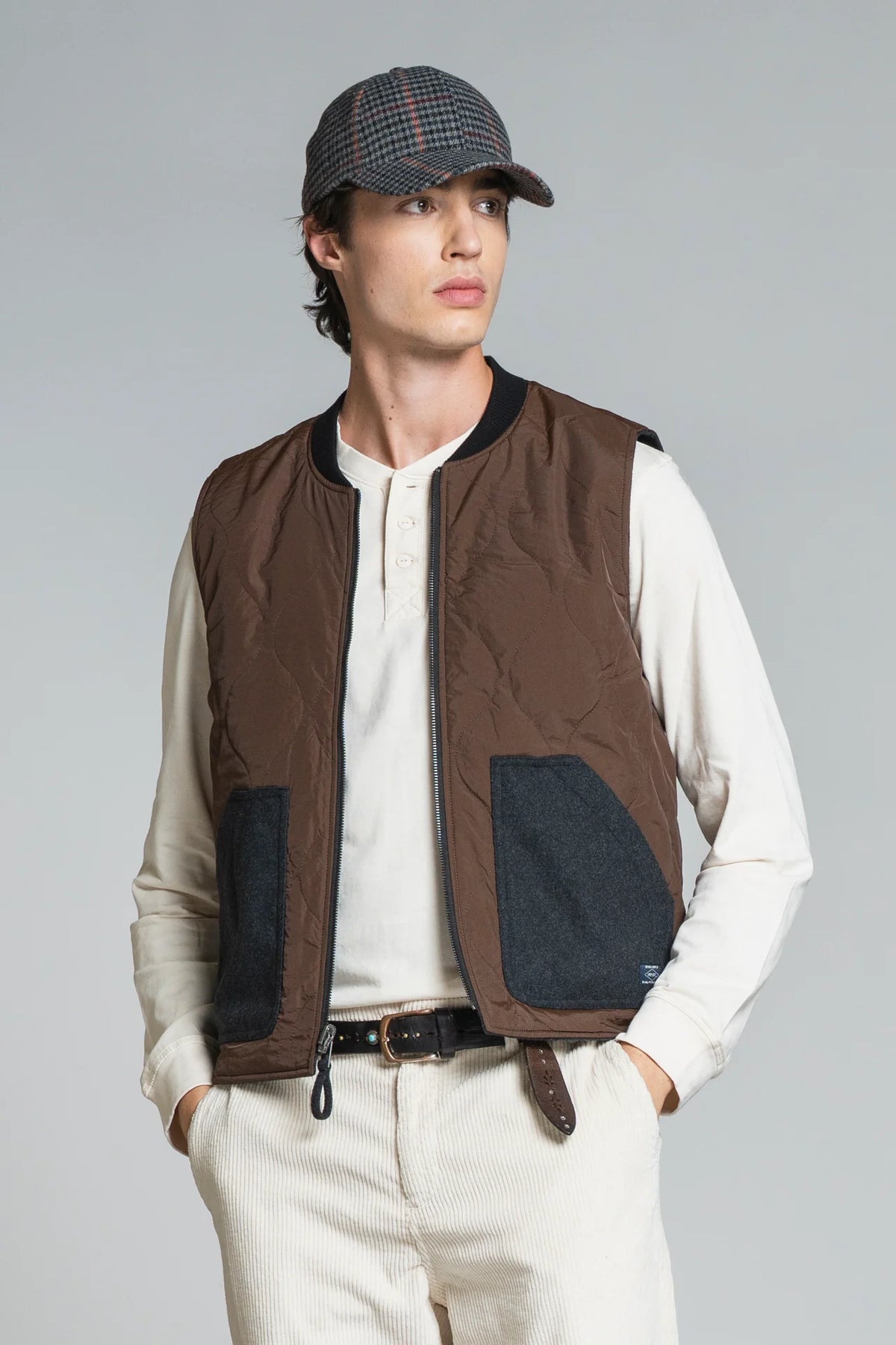 GILET IMPURE CASTLEROCK REVERSE IN MIXED WOOL