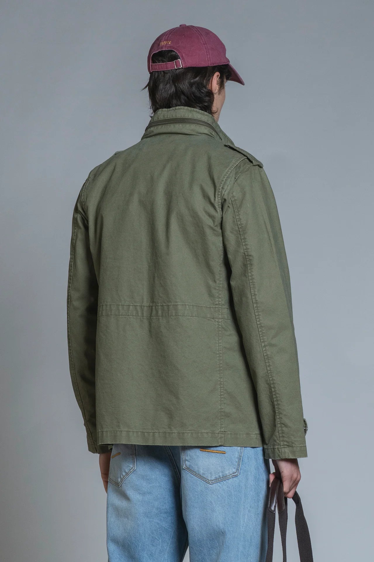 KENT FIELD JACKET COTTON SLUB MILITARY GREEN