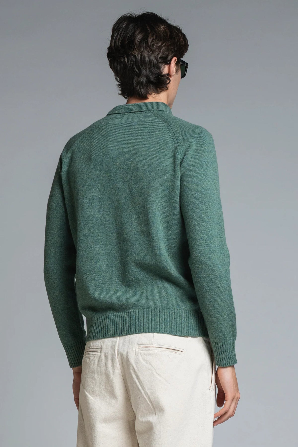 IMPURE COLIN POLO IN LAMBSWOOL GLASS GREEN