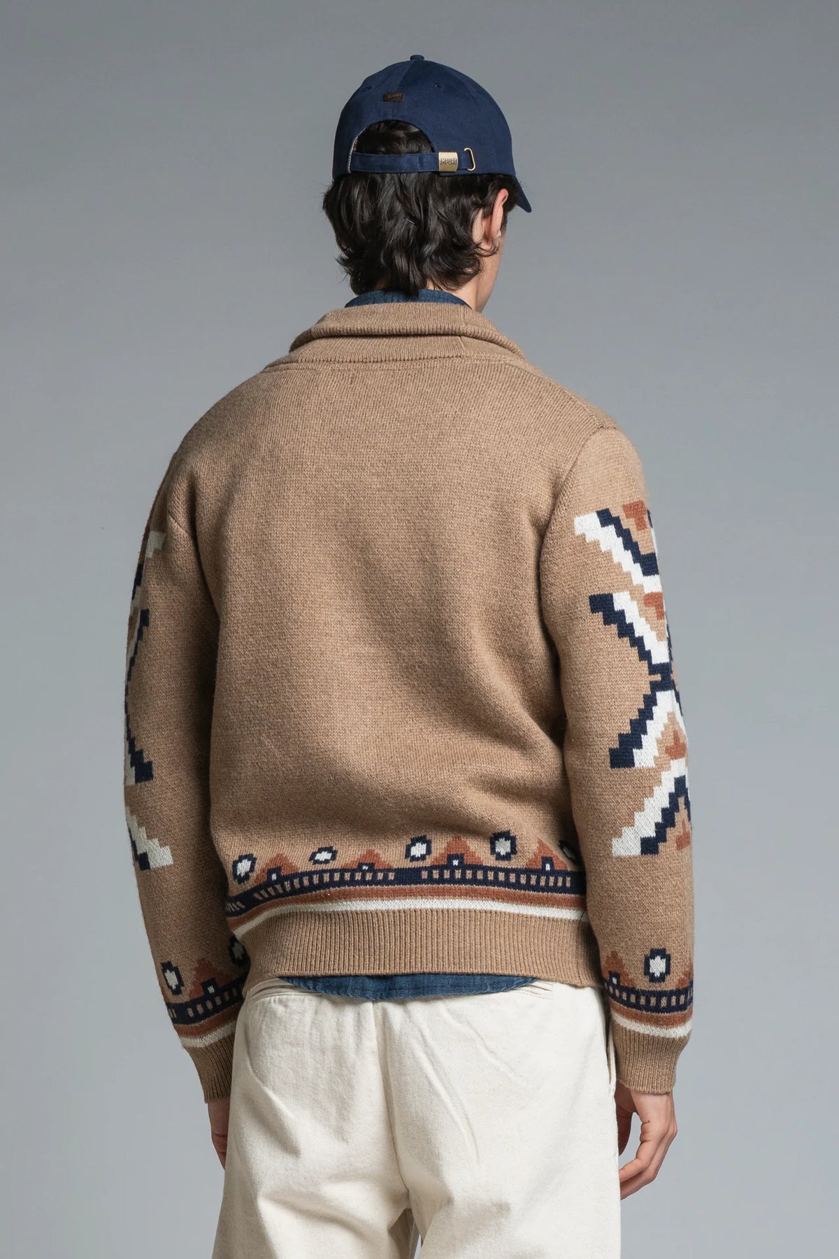 IMPURE SAWYER CARDIGAN SCIALLATO NAVAJO IN LAMBSWOOL BEIGE