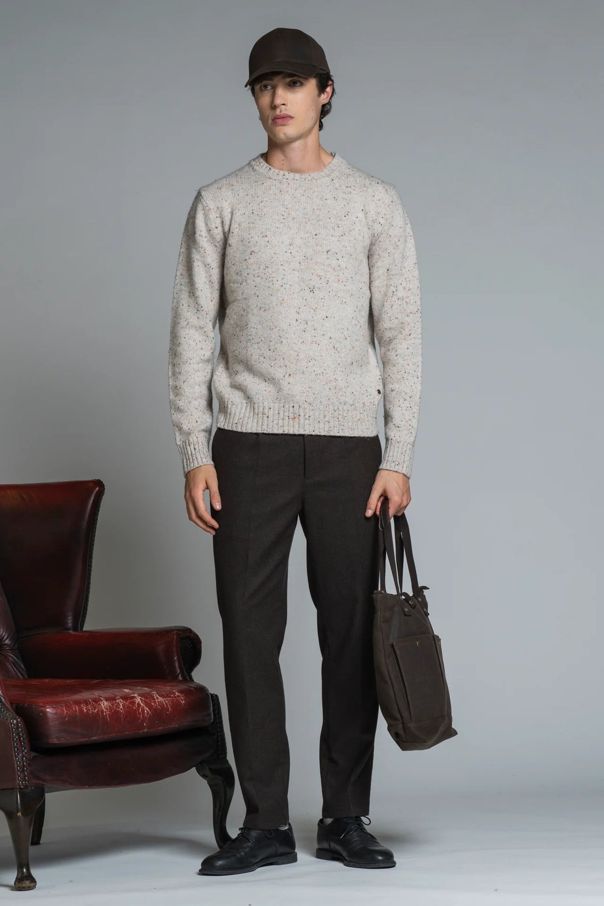 IMPURE GEORGE GIROCOLLO BOTTONATO IN LAMBSWOOL OFF-WHITE