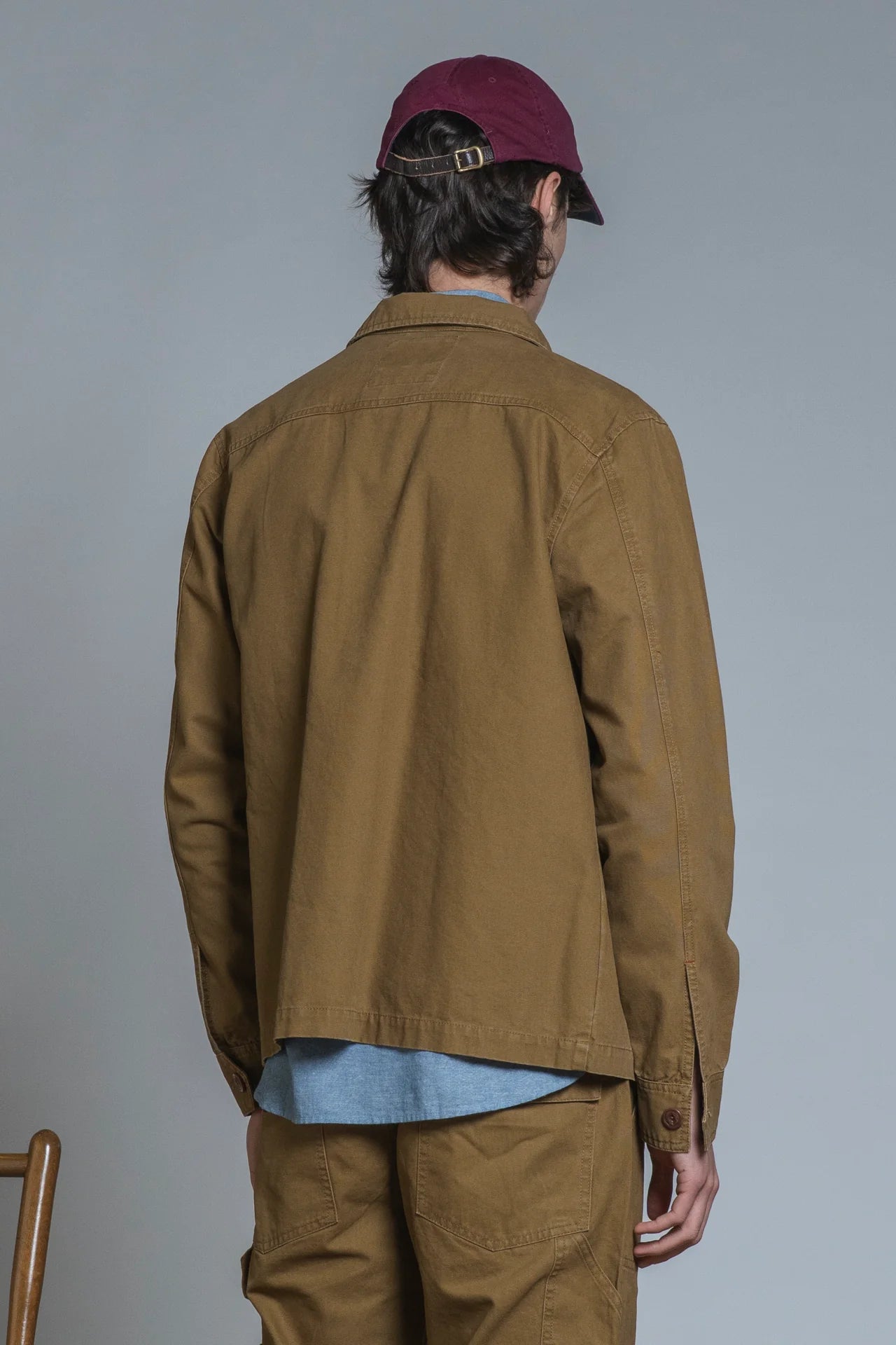 ETIENNE CPO JACKET IN CANVAS COOKIE