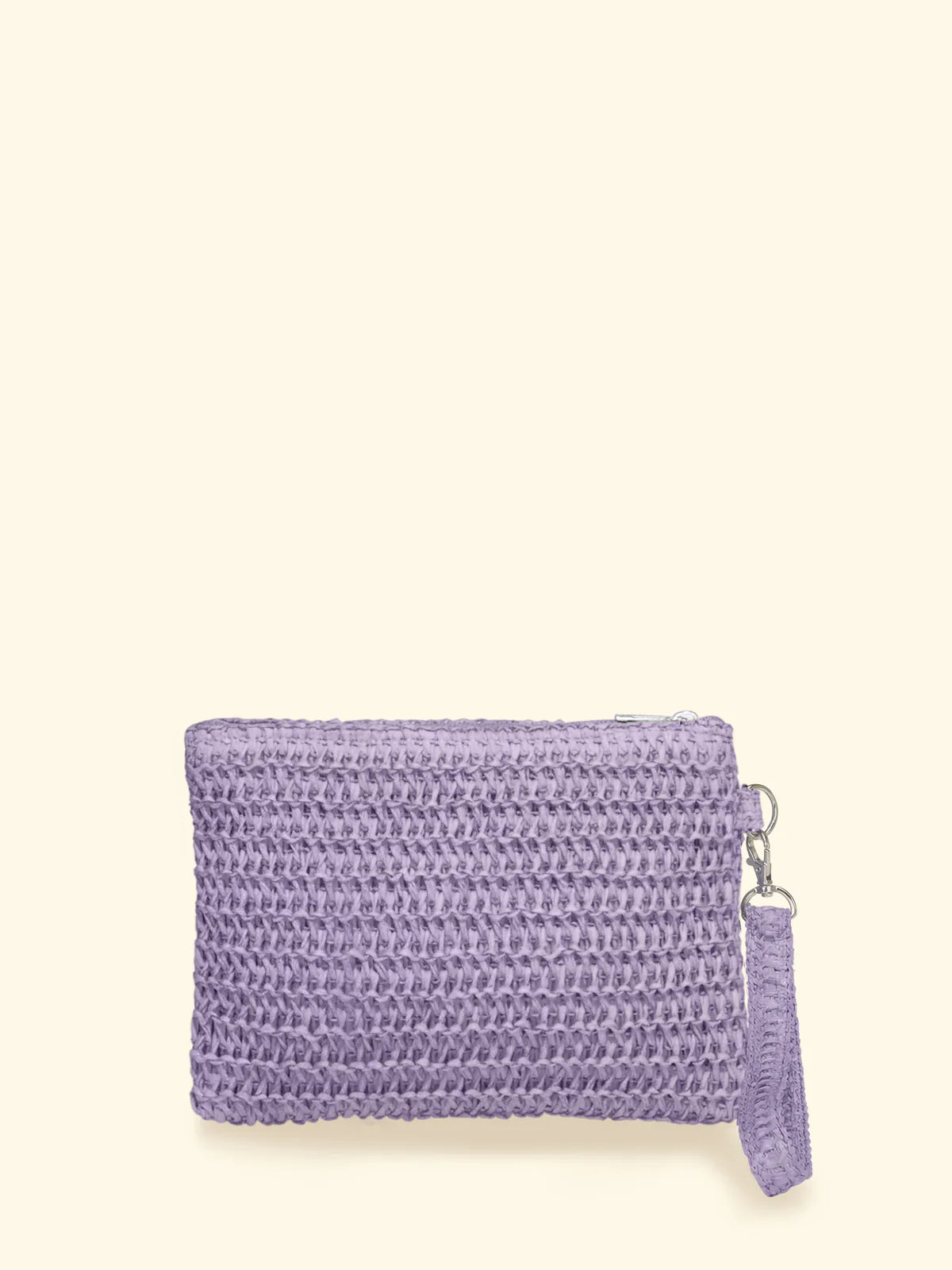 MINI POCHETTE F**K LILLA IN RAFIA