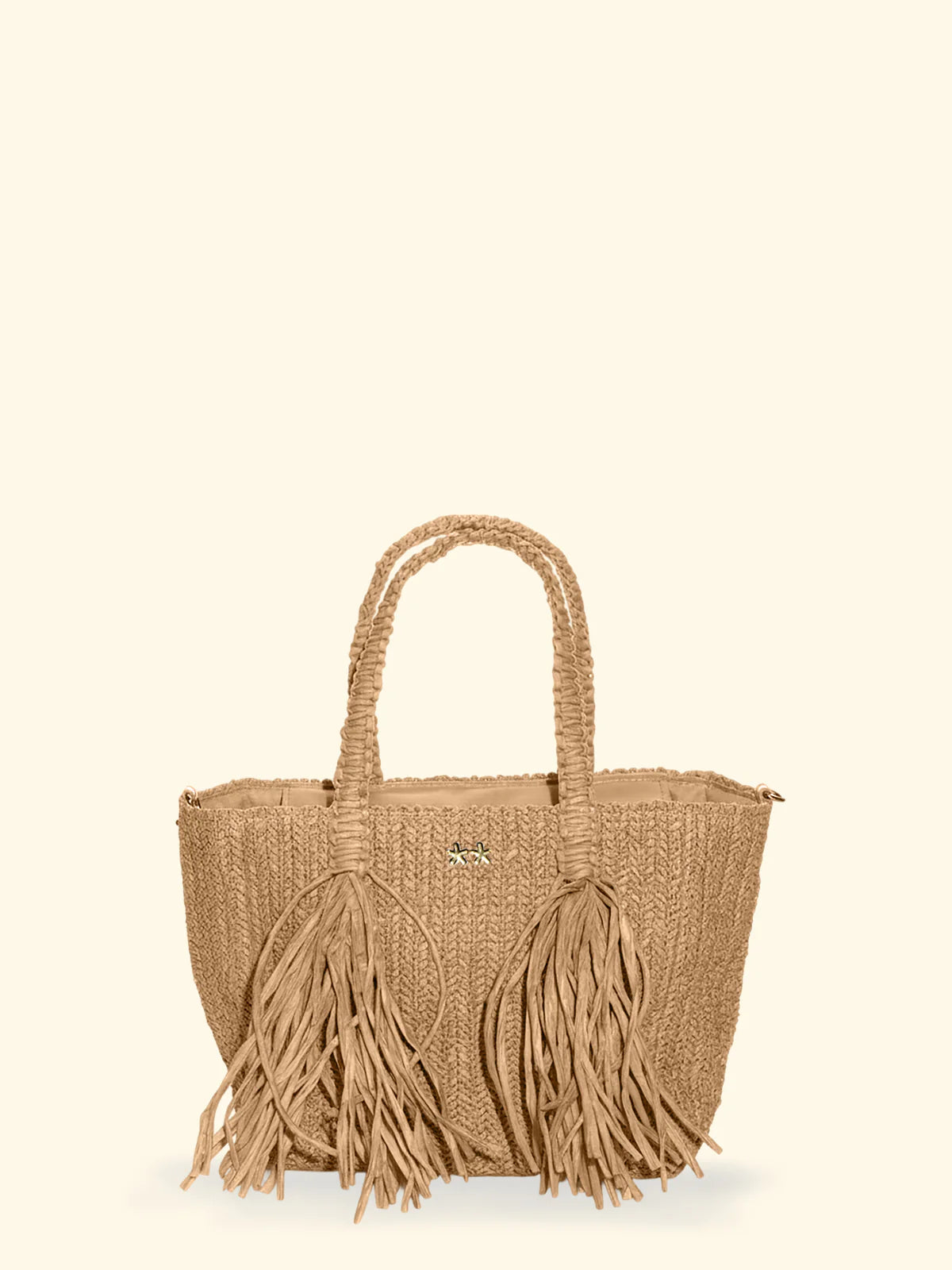 MINI BAG F**K BEIGE IN RAFIA