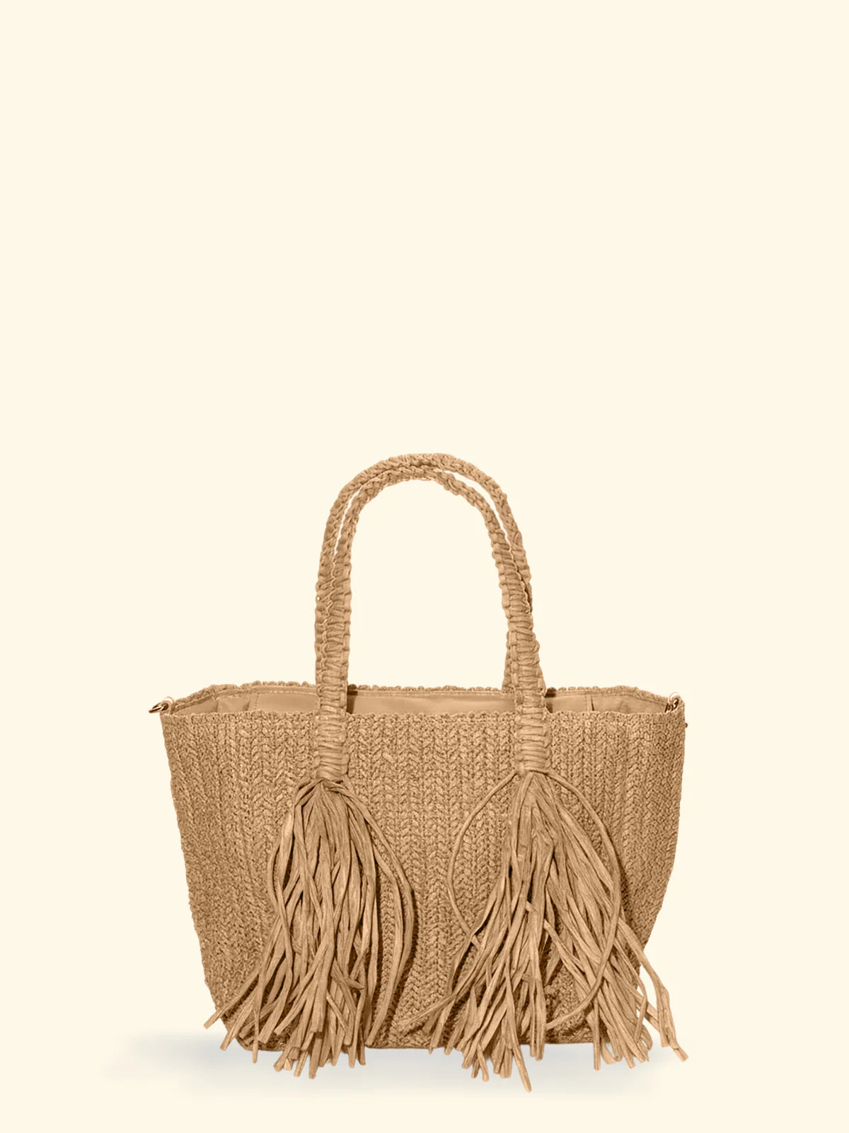 MINI BAG F**K BEIGE IN RAFIA