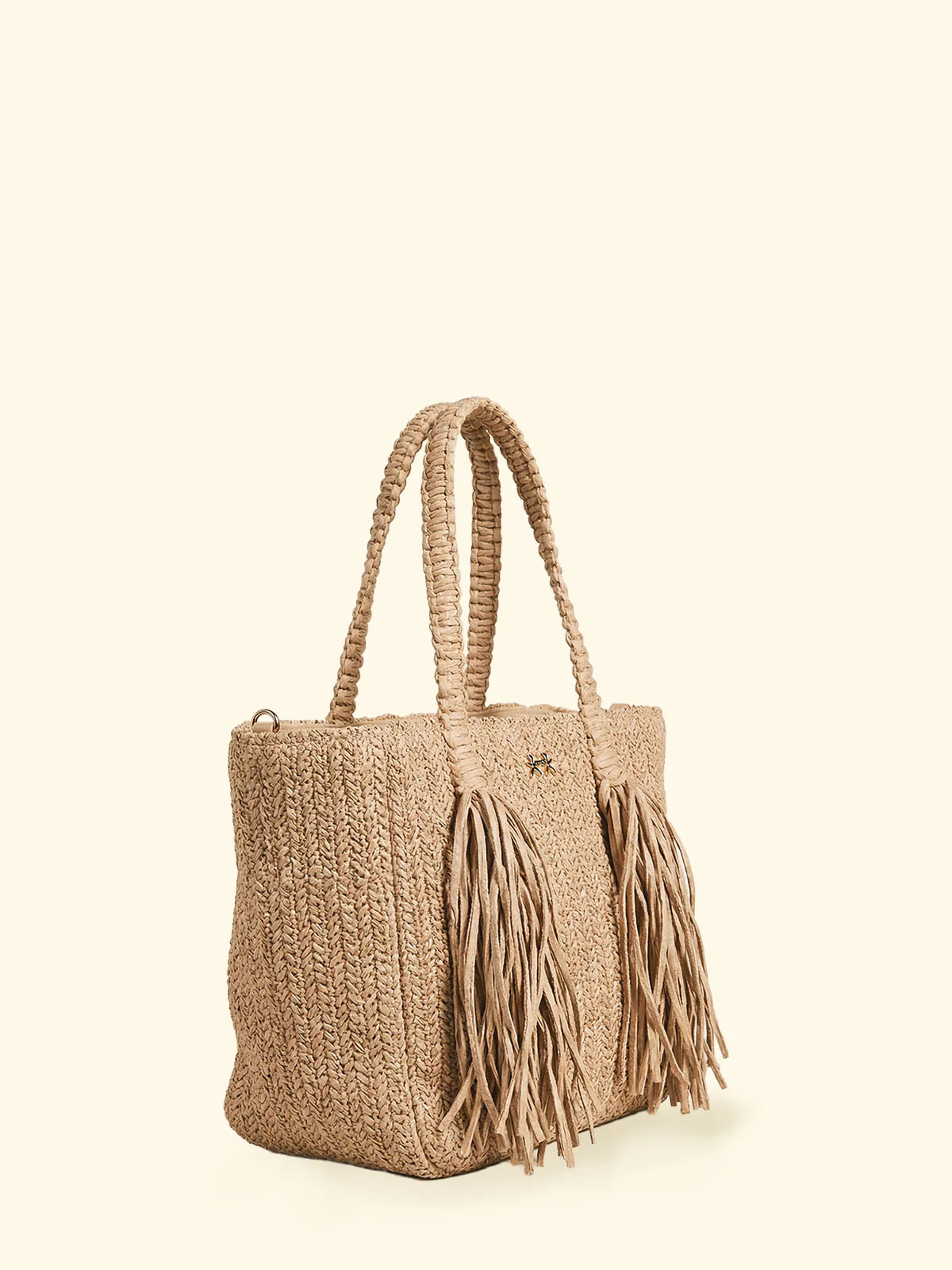 MINI BAG F**K BEIGE IN RAFIA