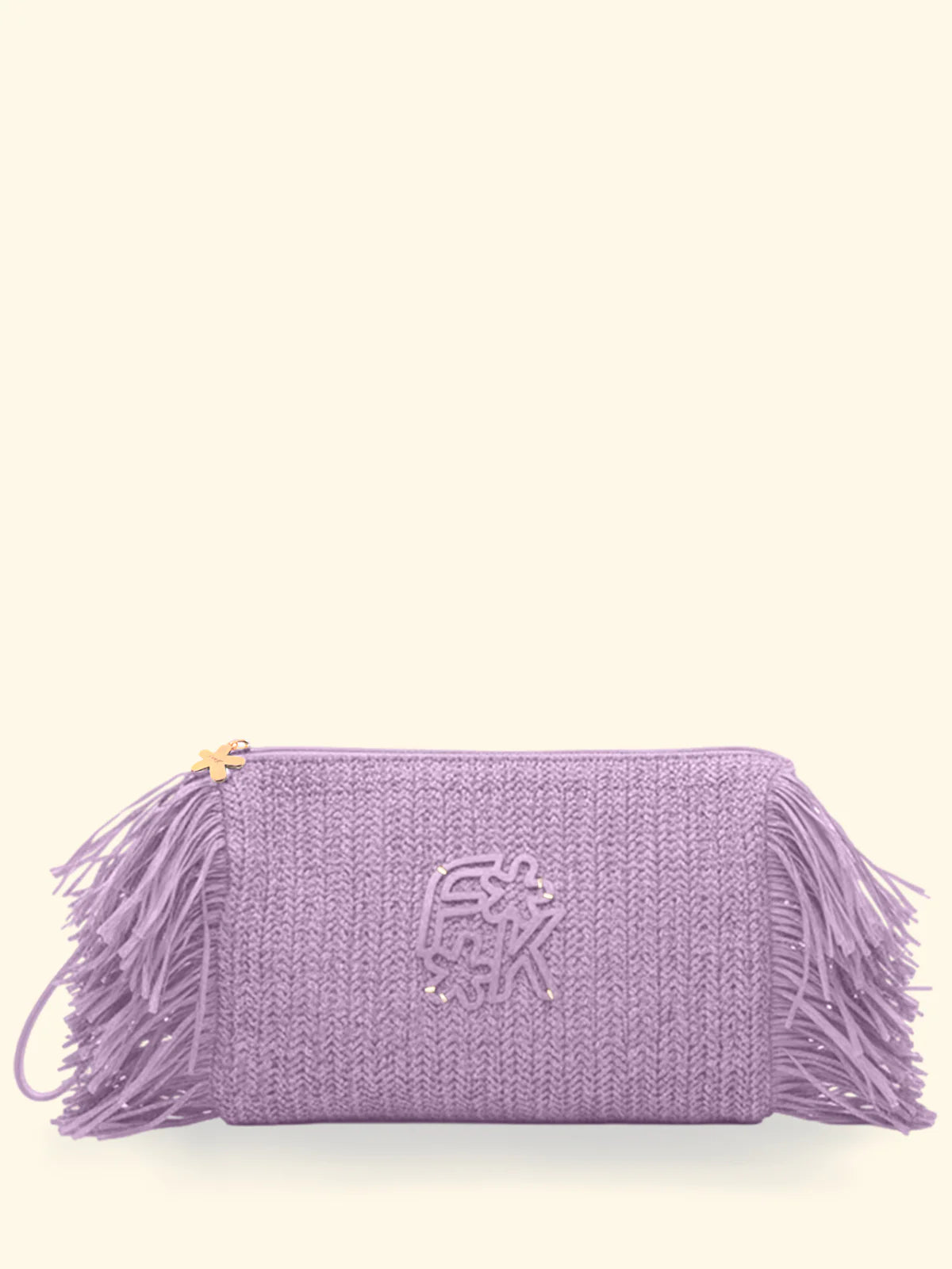 MAXY POCHETTE F**K IN RAFIA LILLA