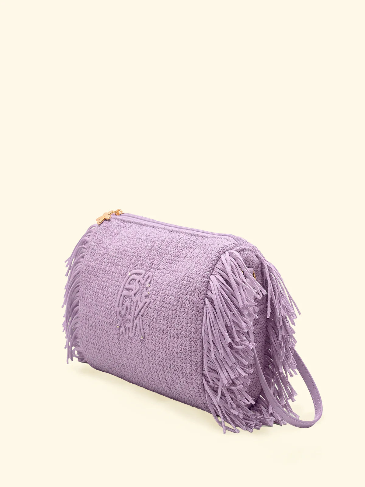 MAXY POCHETTE F**K IN RAFIA LILLA
