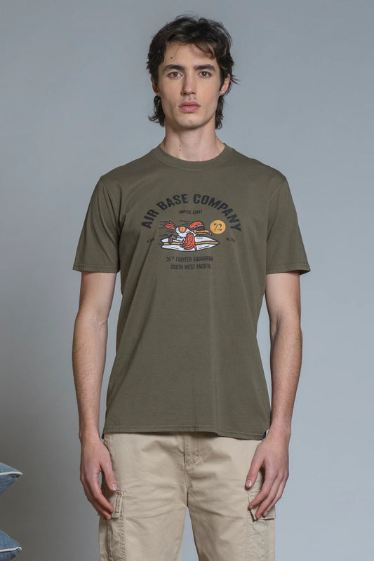 FIGHTER T-SHIRT CON STAMPA IMPURE GREEN