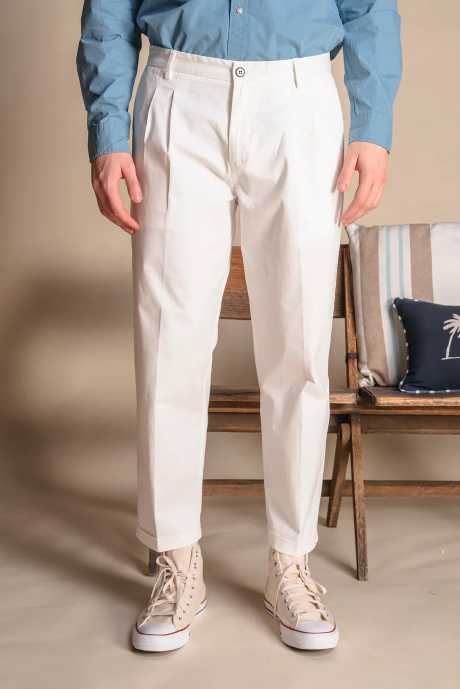 GABARDINA RELAX FIT BIANCA