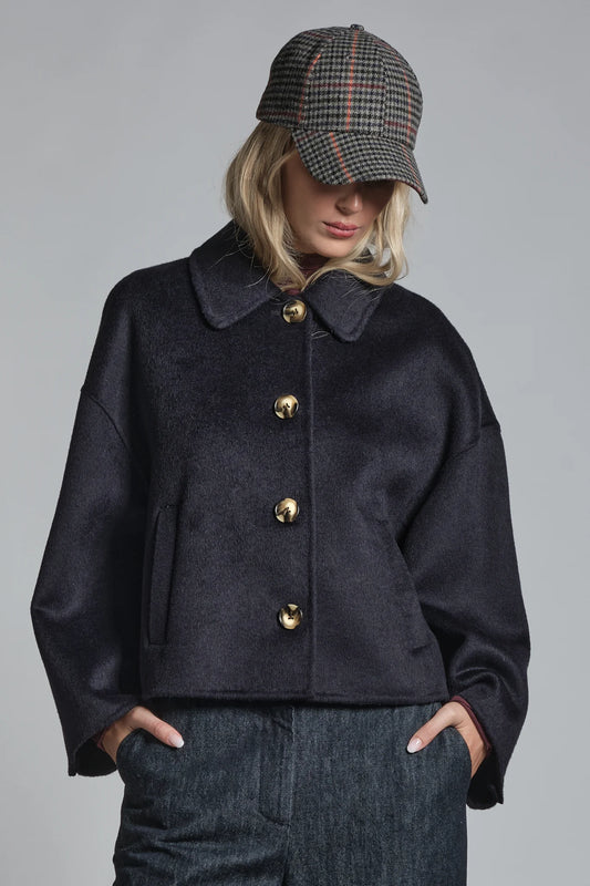 IMPURE LULU CABAN IN MIXED WOOL NAVY