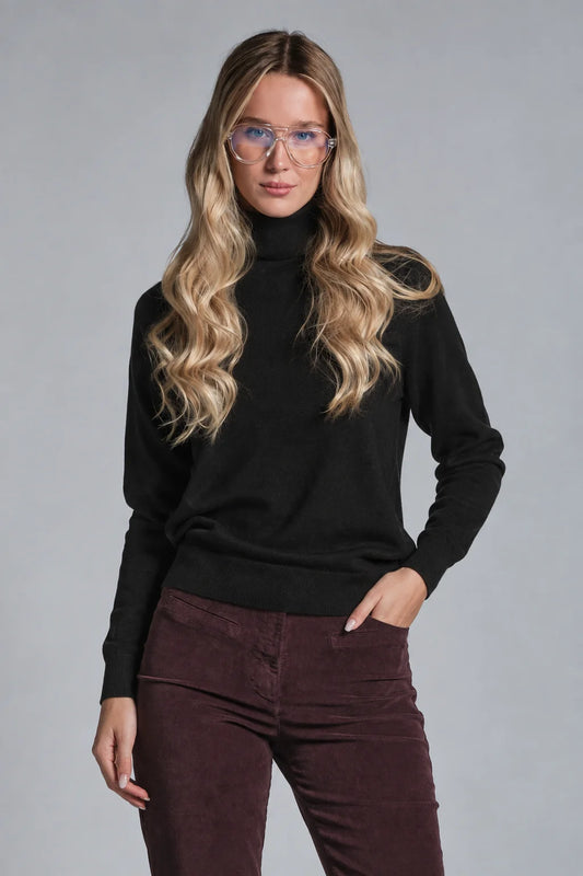 IMPURE DOLCEVITA IN LANA MERCERIZZATA BLACK