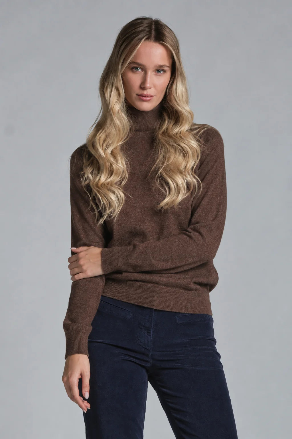 IMPURE DOLCEVITA IN LANA MERCERIZZATA BROWN