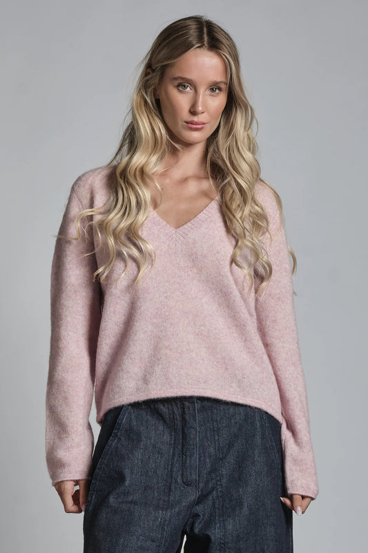 IMPURE VIDA MAGLIONE IN MISTO ALPACA GLICINE