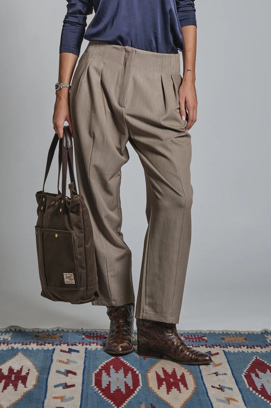 IMPURE PANTALONE PRIM CHINO IN MISTO VISCOSA TORTORA
