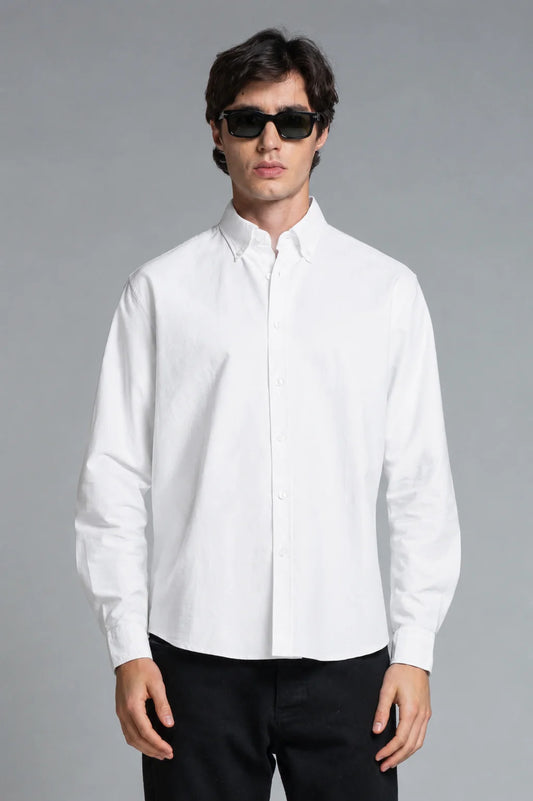 IMPURE CAMICIA CONNOR IN OXFORD BUTTON DOWN BIANCA
