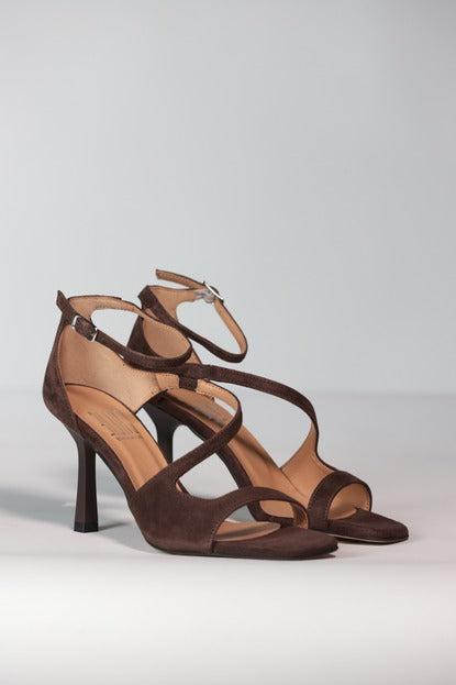 BALIE' SCARPA CON TACCO CAMOSCIO BROWN