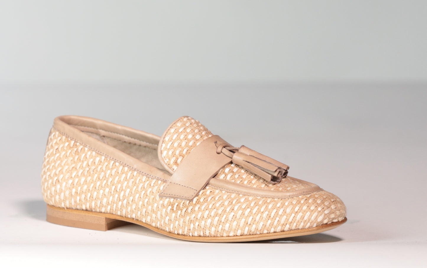 NICHE MOCASSINO IN RAFIA NUDE