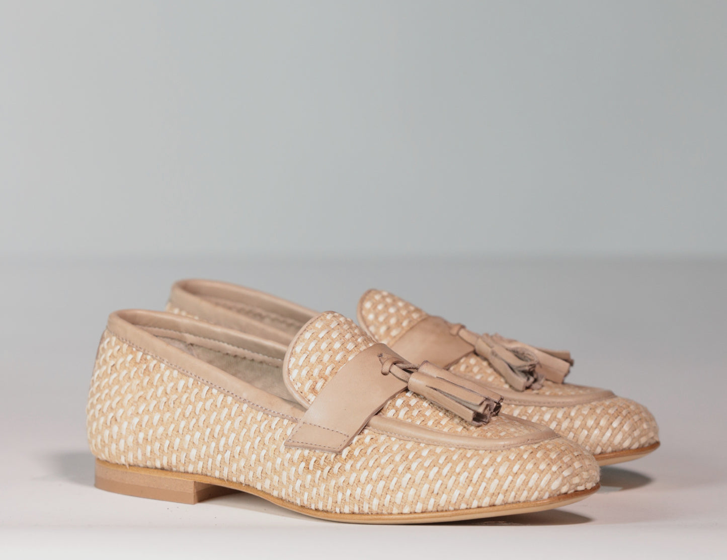 NICHE MOCASSINO IN RAFIA NUDE