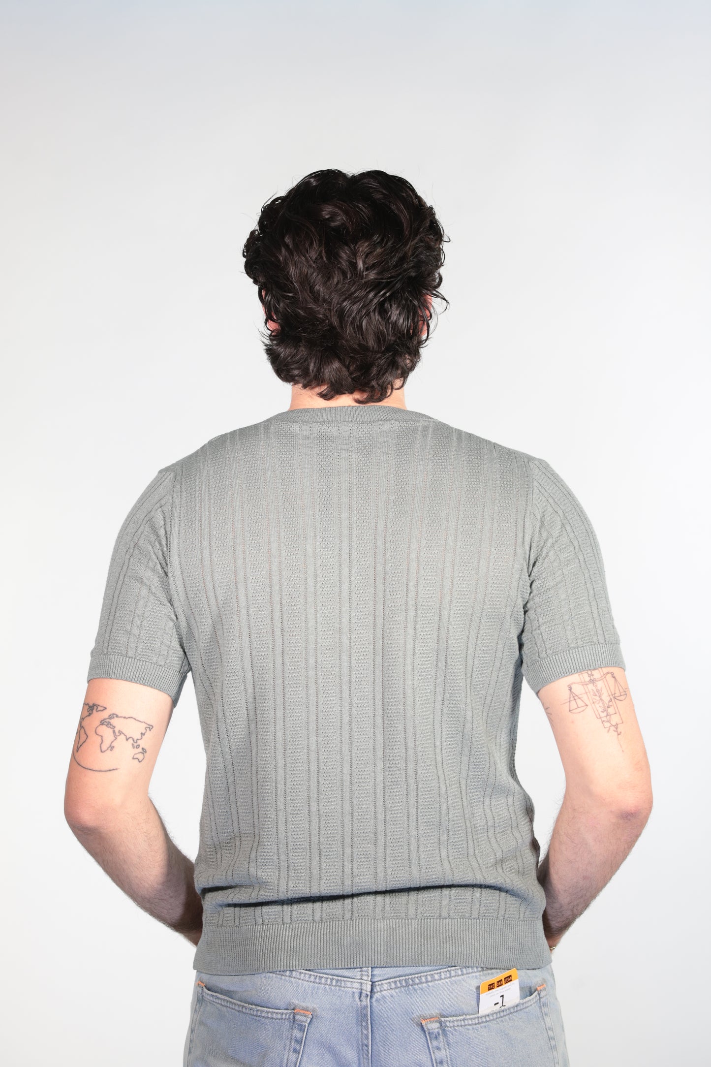 RETOIS T-SHIRT IN FILO TRAFORATA VERDE OLIVA